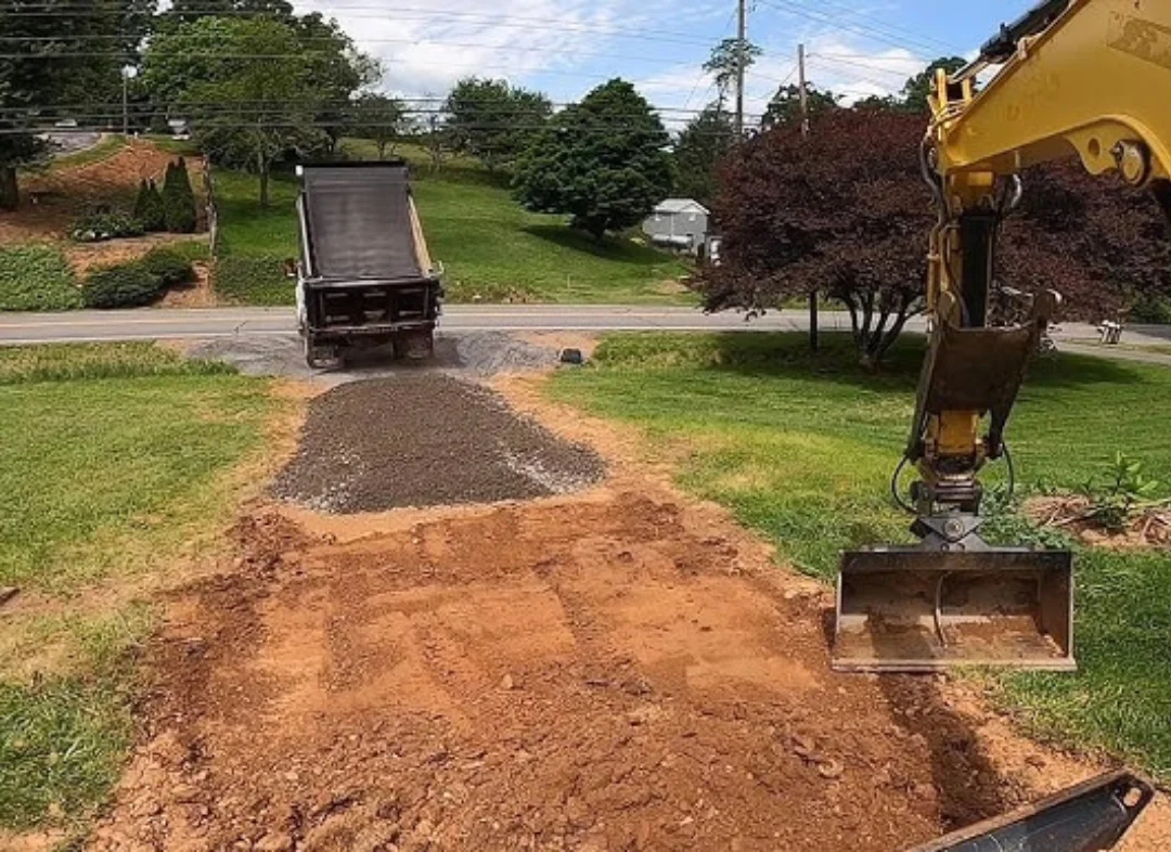 Home driveway grading